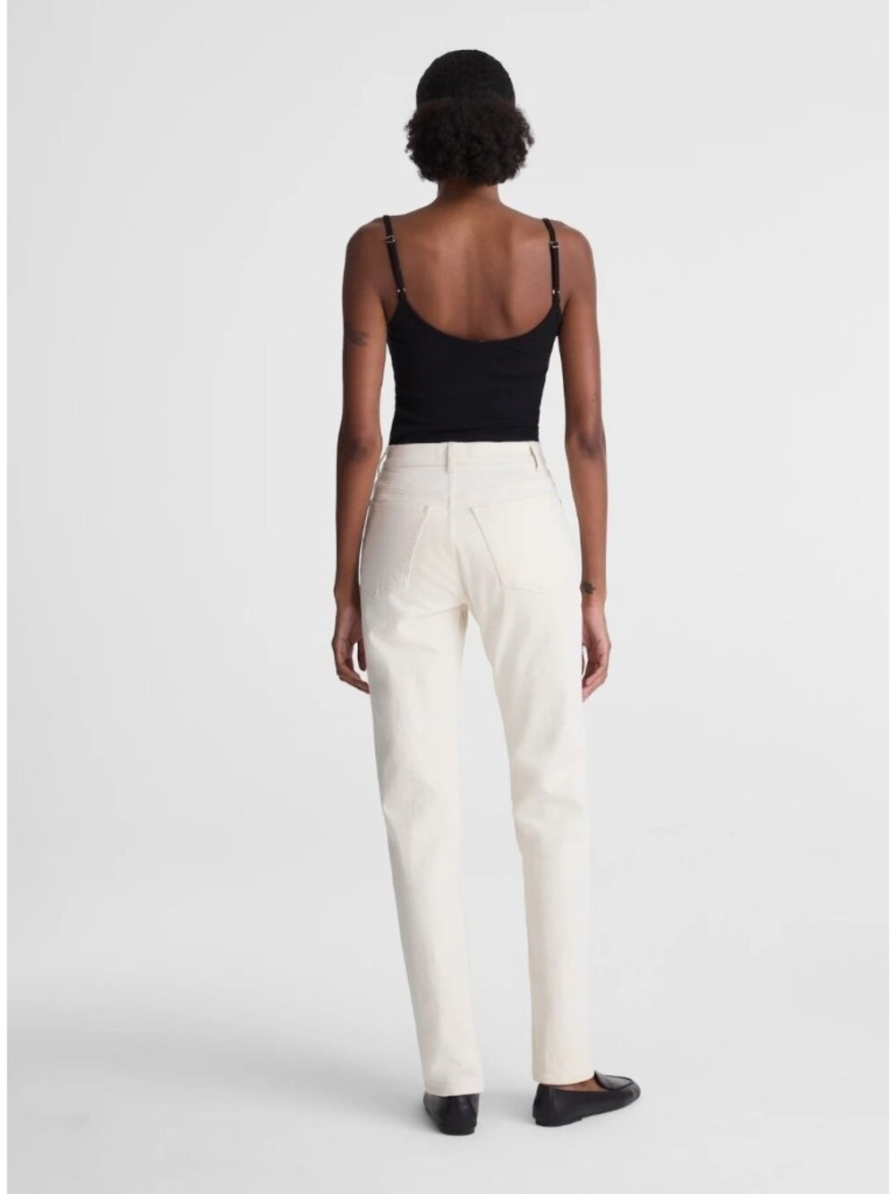 NWT Madewell 28x33 Tall The Longline Straight Jeans Vintage Canvas Off White - Picture 4 of 12